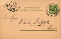 Trento - 24 gennaio 1907
Interessante cartolina postale scritta da Francesco Menestrina ad Emilio Bortolotti
Ricorro a te come a provetto cultore della patria storia..... img47.jpg